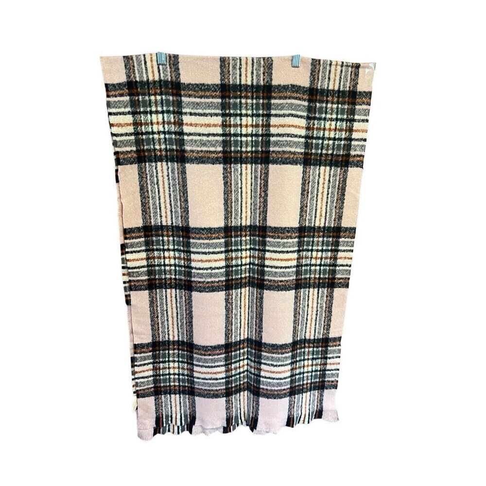 No Brand Plaid Scarf Sz 24/76 NWOT - Picture 2 of 6